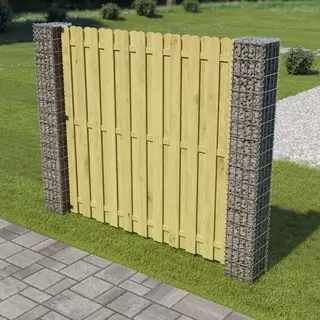 Gabiónové stĺpiky, 2 ks, pozinkovaná oceľ, 20X20X190 cm