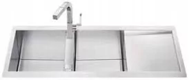 SMEG Dvojitý drez + plochý kvapkač inbo LQR116F-2