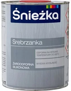 Antikorózna akrylová farba Śnieżka 5 l STRIEBORNÁ lesk