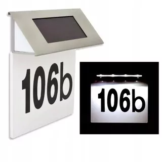 Číslo na dom - Číslo solárne dom LED svieti lampa