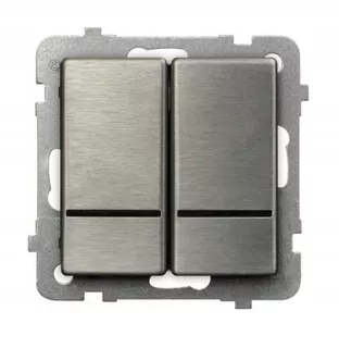 Vypínač svetla - SONATA INOX METAL DOUBLE SWITCH