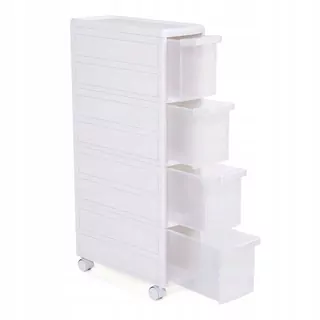 SONGMICS Kúpeľňová skrinka organizér 18X46X84,5cm BIELA