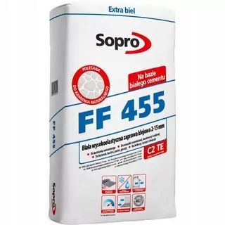 SOPRO lepiaca malta FF 455/ 25kg lepidlo pružné biele C2TE
