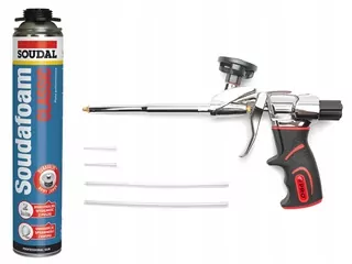 Montážna pena PUR - Soudal Foam Gun 750ml 12ks + pištole + trysky