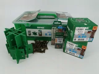 Skrutky, šróby - Spax terasa 5x60 A2 1050 kusov staré zlaté mega set