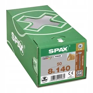 Skrutky do drevených konštrukcií 8 × 140 strieborné SPAX (50ks)