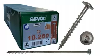 Skrutky tesárske, konštrukčné 10 × 260 SPAX 25ks