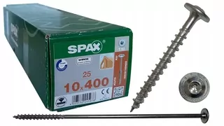 Skrutky, šróby - Skrutky do stolárskej konštrukcie SPAX 10x400 25 ks
