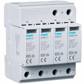 SPB413 SPD Varistorový prepäťový ochranný spínač typ 2 T2 4P 4-pólový HAGER