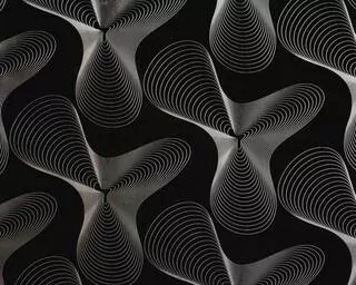 Fototapeta - Silver - 3D Black Wallpaper Karim Rashid efekt