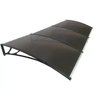Strecha nad dverami 300 × 150 × 28 cm - Plexi/Hliník