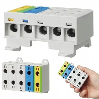 Univerzálna päťpólová svorkovnica ZG s desiatimi otvormi pre vodiče s priemerom od 1,5 do 16 mm2