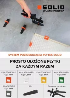 Systém vyrovnávania dlaždíc SOLID KLIPSY 1,5mm 100ks