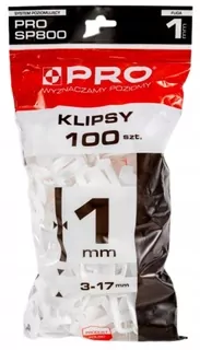 Pro-SP800 vyrovnávací systém 1mm klipy 100 ks