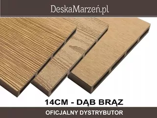 Kompozitné čitatelia WPC 14CM dubové bronz do rozmeru