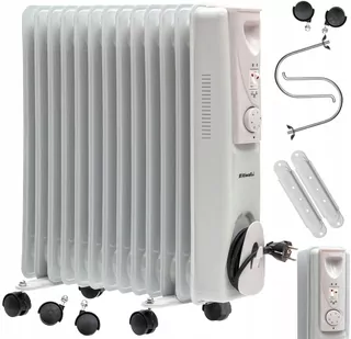 Olejový radiátor Riwall 2500 W biely, sivý