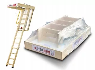 Podkrovné schody 4STEP: NORDIC 120 × 80 s klapkou hrúbky 87 mm