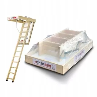 Podkrovné schody 4STEP: NORDIC 90 × 80 s klapkou hrúbky 87 mm