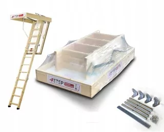 Podkrovné schody 4STEP: NORDIC 90 × 70 s klapkou hrúbky 87 mm