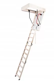 Podkrovné schody - Schody do 330 cm Omán Long Thermops 120x70 so zábradlím