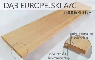 Schody dub európsky výber A/C 1000x300x30mm