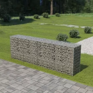 VidaXL Gabiónová stena pozinkovaná 300 × 50 × 100cm