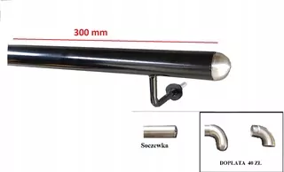Wall madlo Black Fi 42 konzoly 300 cm Inox