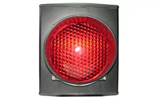 Jednokomorový semafor 230 V - červené svetlo, žiarovka v balení