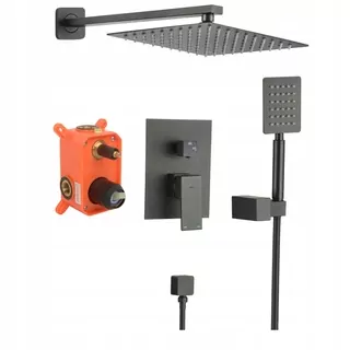 Čierny sprchový panel Yoka Home Dual