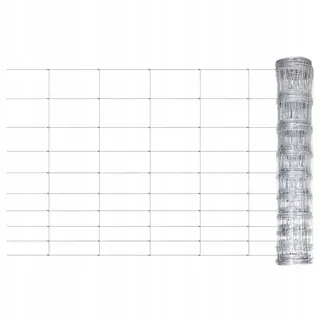 Plotová sieť, pozinkovaná oceľ, 50 × 1m, strieborná