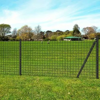 VidaXL Oceľová plotová sieť 25 × 0,8m šedá