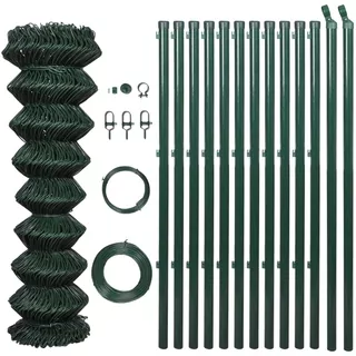 Plotová sieť oceľová, 1,5 × 25m, zelená