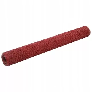 Oplotenie z pletiva, oceľ a PVC, 25 × 1,2m, červená