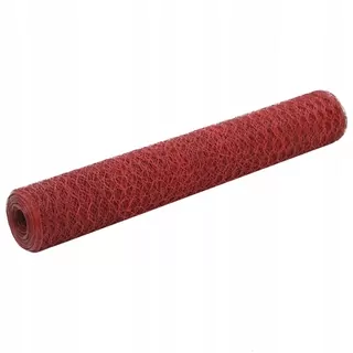 Oplotenie z pletiva, oceľ a PVC, 25 × 1m, červená