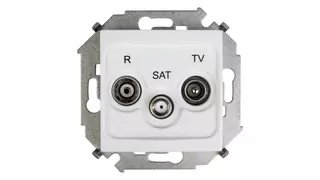 Simon 15 Anténna zásuvka RD/TV/SAT koncová biela 1591466-030