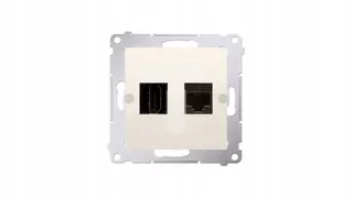 Simon 54 HDMI + počítačový konektor RJ45 kat.6 krémový DGHRJ45.01/41