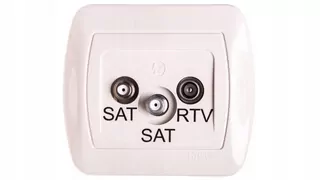 Simon Akord Anténna zásuvka SAT-SAT-RTV koncová biela AZAR+SAT3.1-P2/11