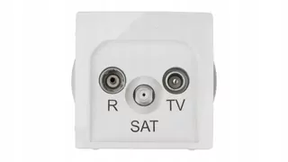 Zásuvka - Simon Basic RD / TV / SAT priechodná anténna zásuvka