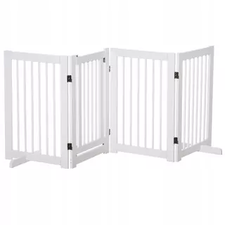 Drevená bezpečnostná zábrana PAWHUT 204 × 75 cm