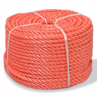 Polypropylénové krútené lano, 6 mm, 200 m, oranžové