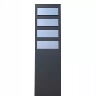 Voľne stojaca schránka na listy Monolith for Four Čierna s ušľachtilým krytom