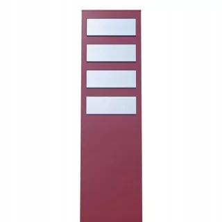 Voľne stojaca schránka na listy Monolith for Four Červená s ušľachtilým krytom