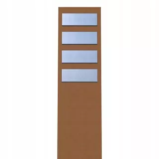 Voľne stojaca schránka na listy Monolith for Four Hrdza s ušľachtilým krytom