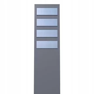 Voľne stojaca schránka na listy Monolith for Four Metalíza sivá s ušľachtilým krytom