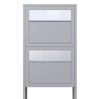 Box na nájomné Elegance for Two Metalíza sivá s vekom z ušľachtilej ocele