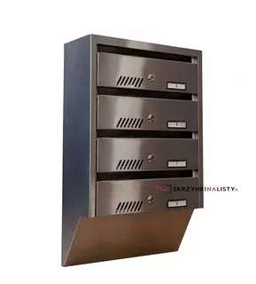 Poštová schránka - Šikmá box skosna štyri. 14,5 cm inox