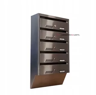 Poštová schránka - Locker box Slanted Päť vysoký 14,5cm Inox