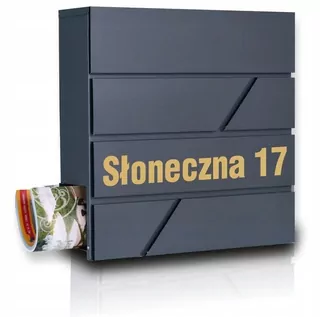 Poštová schránka - Box na zozname HOME ČÍSLO Nápis Anthracite A4