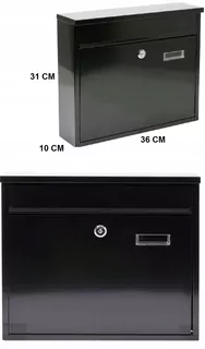 78575 Schránka na listy 310 × 360 × 100 mm čierna