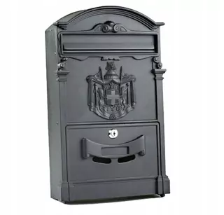 Poštová schránka - Box na zozname Black Mat Retro 40 × 24 × 8cm